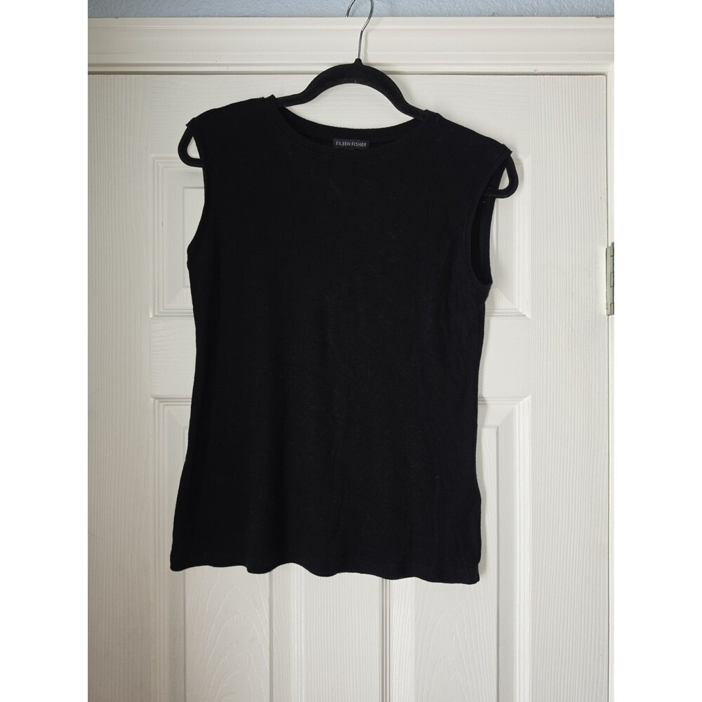 Eileen Fisher Stretch Fine Tencel Jersey Tank Crew Neck Sleeveless Tank XS Layer
